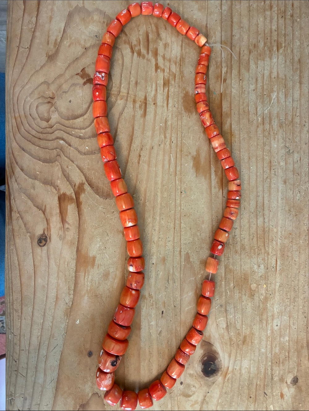 Coral vintage strand necklace